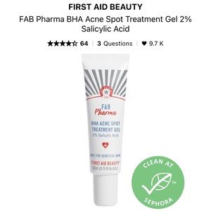 FAB BHA Acne Spot Treatment Gel 2% Salicylic Acid